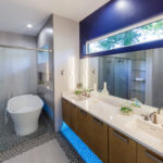 Grinnell Modern: Master Bath Tub & Vanity